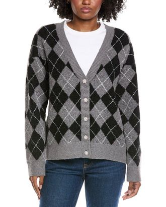CeCe by Cynthia Steffe Argyle Wool-Blend Cardigan