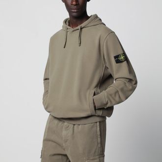 Stone Island Military green cotton crewneck sweatshirt
