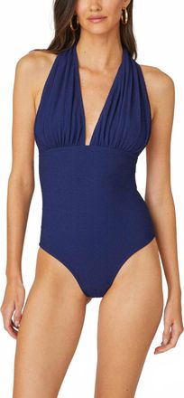 Shoshanna Halter One Piece In Navy