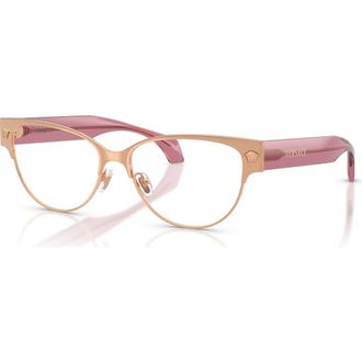 Versace 53mm Cat Eye optical glasses in Pink at Nordstrom