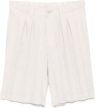 Homme Plissé Issey Miyake Shorts con bordo a contrasto - Toni neutri