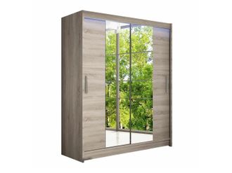 Mirjan24 Armario Closico 132, Trufa Roble, 200x150x58cm, Puertas De Armario: Correderas, N&uacute;mero De Estantes: 0, Led