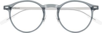 Montblanc Mb0426o Linea Snowcap 003 Grey Silver Transparent Glasses