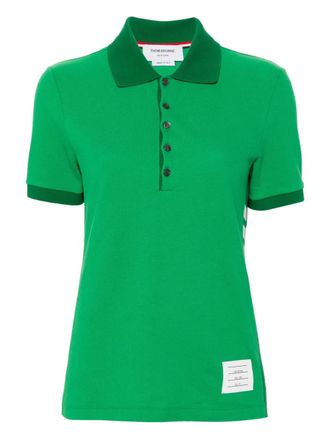 Thom Browne Poloshirt met logopatch - Groen