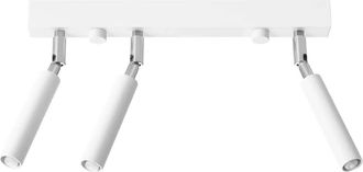 Wonderlamp L&aacute;mpara de techo moderno de metal blanco con 3 focos