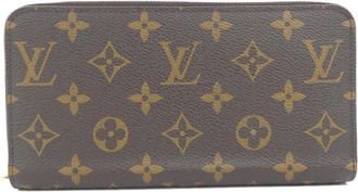 Louis Vuitton Monogram Fuchsia Marron Coated Canvas Long Wallet (Bi-Fold) (Pre-Owned)