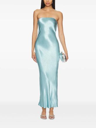 Bec&bridge Moon Dance strapless midi dress - women - Viscose - 14 - Blue