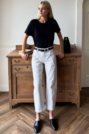 Emerson Fry Barrel Jeans In Antique White