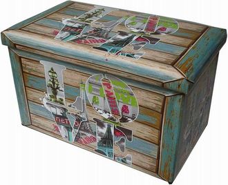 Biscottini International Biscottini - Puf Contenedor Recerrable De Simil Cuero