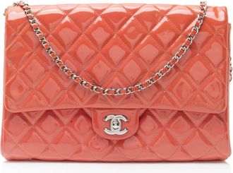 Chanel Patent Leather Chain Flap Clutch