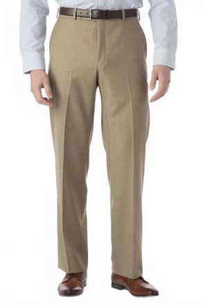 Ballin Super 120S Wool Travel Twill Comfort-Eze Trouser - Soho Modern Fit In Khaki