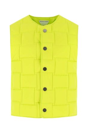 Bottega Veneta Acid Green Nylon Padded Vest