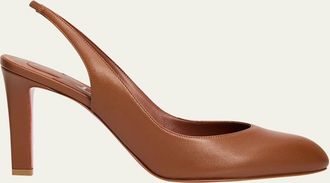 Christian Louboutin 85mm Fannylove Leather Slingback Pumps