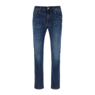 Pantaloni Torino Straight Jeans, male, Blue, Size: W29 Stretch Denim Jeans