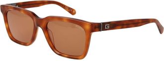 Guess Womens Gu7760 Tortoiseshell Square Sunglasses - Brown - One Size