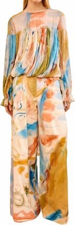 Ulla Johnson Pearl Silk Blouse In Western Dream