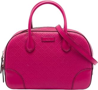 Gucci Pre-owned Bright Satchel - Dames - Vintage Handtas - Roze - ONE Size - Leer - Vintage
