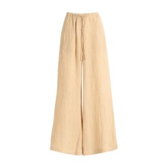 By Malene Birger Wide Trousers, female, Beige, Size: XS Pisca Weave Wide Trousers