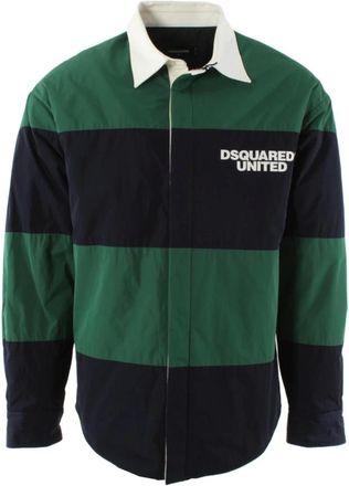 Dsquared2 Casual Overhemd - Heren - Casual Overhemden - Groen - L - Polyester - Overhemden