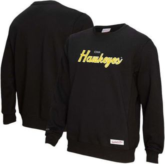 Mitchell & Ness Mens Mitchell & Ness Black Iowa Hawkeyes Elite Script Pullover Sweatshirt at Nordstrom, Size Xx-Large