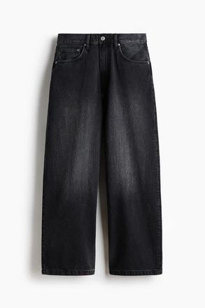 H&M Super Baggy Jeans in Dark Denim Gray at Nordstrom, Size 38 X 32