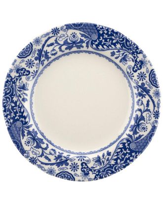 Spode Set Of 4 Blue Italian Brocato 8In Salad Plates
