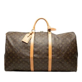 Louis Vuitton Pre-owned Boston Bag - unisex - Pre-owned - Bruin - Maat: ONE Size Zijde