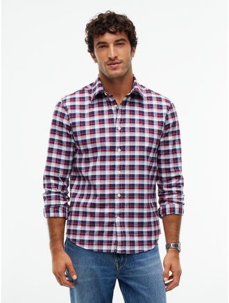 Tommy Hilfiger Mens Regular Fit Tartan Oxford Shirt - Optic White - XXXL