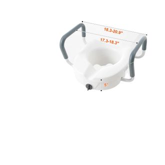 OEM Elevador De Asiento De Inodoro, 5 De Altura, Reposabrazos Ajustables, 5 Pulgadas