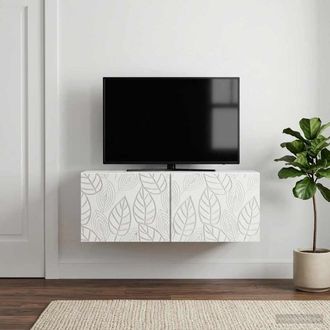 vidaXL Vidaxl Mobile Porta Tv Da Muro 59,5 X 41 X 30 Cm Bianco