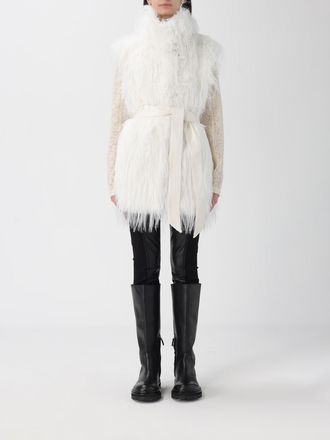 Pinko Fur Coat PINKO Woman color White