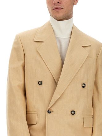 Bottega Veneta Double-Breasted Cotton Blazer - Brown