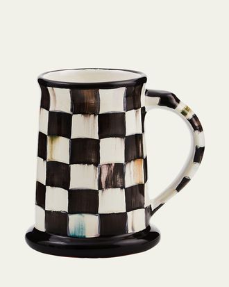 MacKenzie-Childs Courtly Check Ceramic Beer Mug