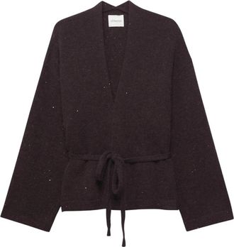 Alchemist Sofia Cardigan - Dames - Vesten - Bruin - S - Pailletten - Truien & Vesten