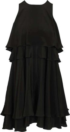 Ami Korte Mouwloze Jurk met Ruches - Dames - Korte kleedjes - Zwart - 2XS - Kleedjes