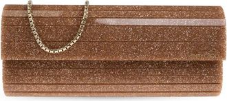 Jimmy Choo London Sweetie Clutch - Dames - Clutches - Bruin - ONE Size - Leer - Tassen