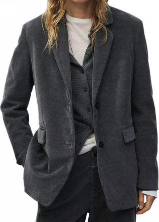 Closed Lola Corduroy Blazer In Grey Coal