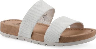 White Mountain Tahlie Slide Sandal in White//es-Print at Nordstrom Rack, Size 6.5