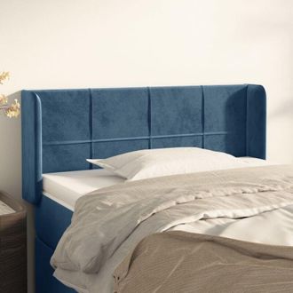 vidaXL Cabecero De Terciopelo Azul Oscuro 93x16x78/88 Cm Vidaxl