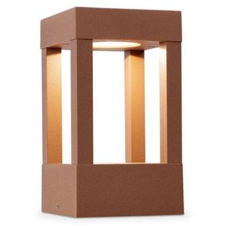 Faro Barcelona Faro Agra Pedestal Exterior 20cm Marr&oacute;n Claro 2700k Ip55