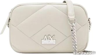A|X Armani Exchange Gewatteerde Schoudertas - Dames - Schoudertassen - Beige - ONE Size - Polyester - Tassen