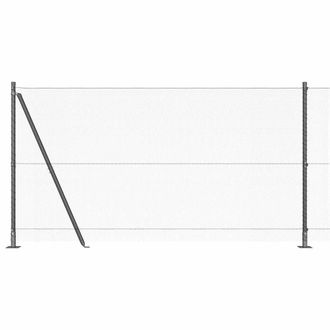 Berkfield Home Fencing Set Set of 2 Grey Steel 25 x 1.2 m Durable