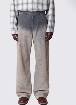 Our Legacy Jeans Rig Chino in denim a gamba larga con stampa astratta