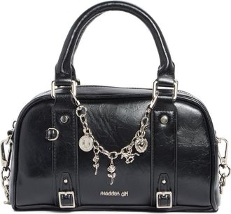 Madden Girl Kids Crinkle Faux Leather Bowler Bag in Black at Nordstrom Rack