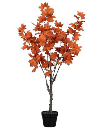 Nearly Natural 4Ft Autumn Smoky Maple Artificial Fall Tree
