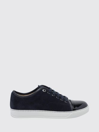 Lanvin DBB1 Suede Calf Leather Sneakers with Patent Leather Toe-Cap