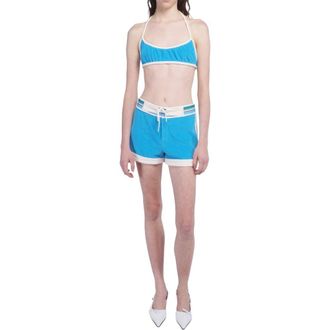 Anna Sui Cabana Terry Shorts in Ocean Blue at Nordstrom, Size X-Small