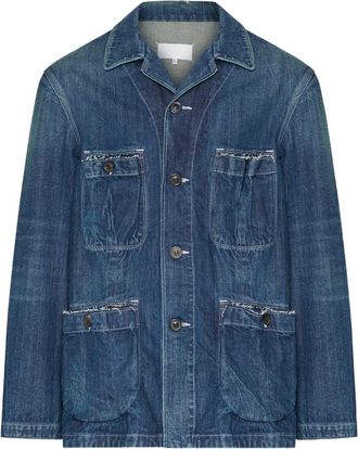 Maison Margiela Giacca denim con tasche - Blu