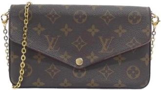 Louis Vuitton Pre-owned Monogram Pochette Ferry Schoudertas - Dames - Vintage Clutch - Bruin - ONE Size - Vintage