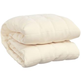 vidaXL Vidaxl - Weighted Blanket Light Cream 152x203 cm 11 kg Fabric